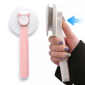 Cat Grooming Brush;  Self Cleaning Slicker Brushes For Dogs Pet Hair Removal Comb Stainless Steel Needle Cat Brush Self Cleaning For Cats Dogs Hair Re