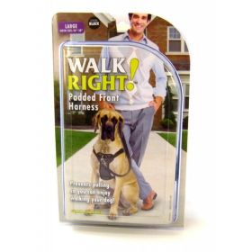 Coastal Pet Walk Right Padded Harness (Option: Black  Large (Girth Size 26"38"))