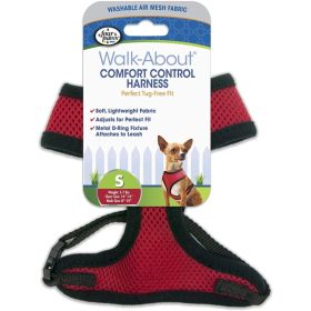 Four Paws Comfort Control Harness (Option: Red  Small  For Dogs 57 lbs (14"16" Chest & 8"10" Neck))