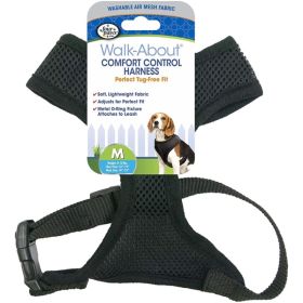 Four Paws Comfort Control Harness (Option: Black  Medium  For Dogs 710 lbs (16"19" Chest & 10"13" Neck))