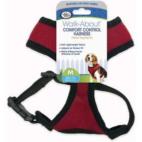 Four Paws Comfort Control Harness (Option: Red  Medium  For Dogs 710 lbs (1"619" Chest & 10"13" Neck))